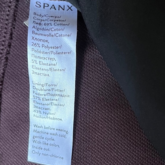 Spanx XL Jean-ish Ankle Leggings skinny jeans jeggings pull on burgundy - Picture 5 of 7